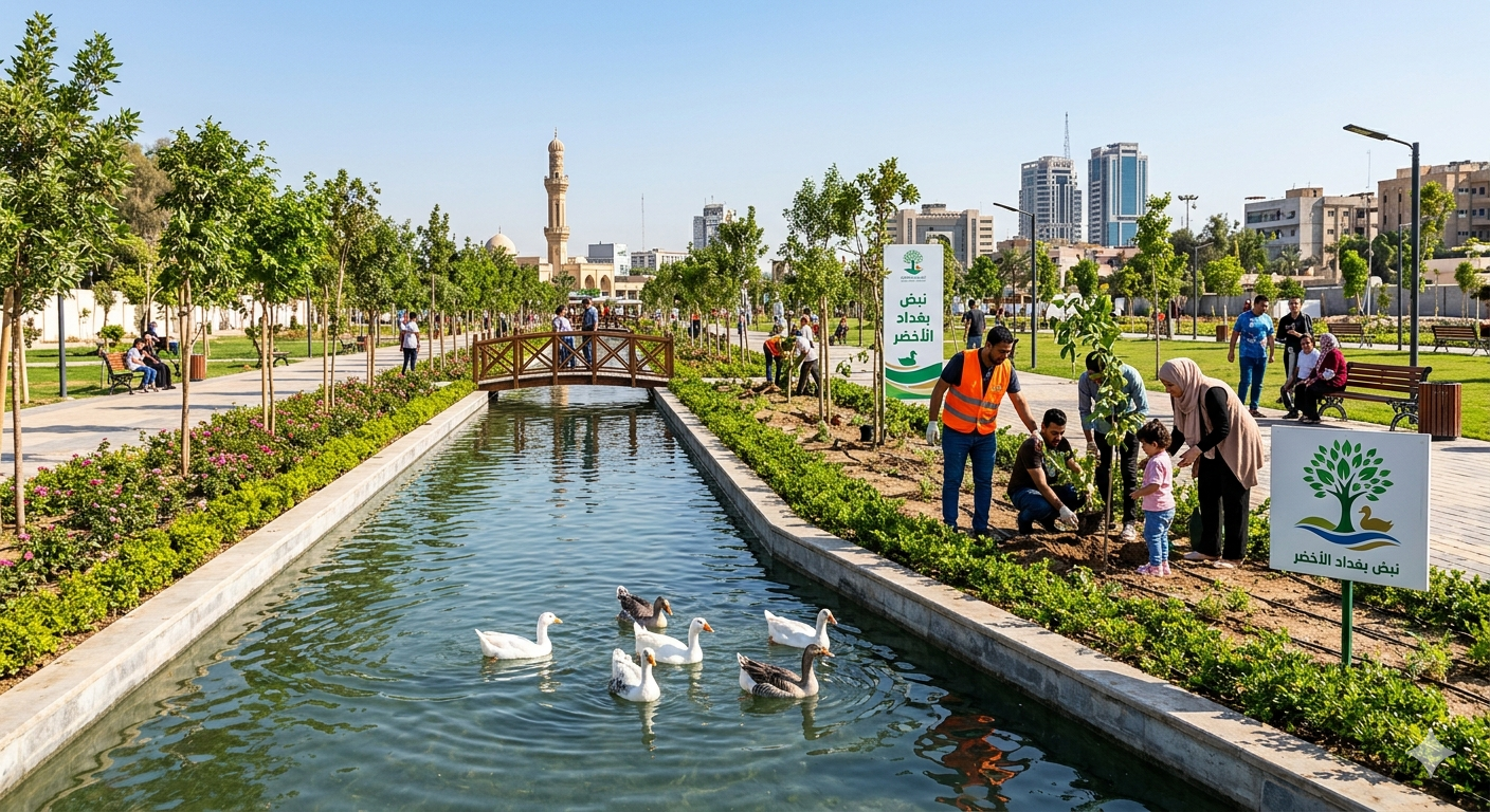 نبض بغداد الأخضر: عندما تُعيد «حيدر الاكراع» من بغداد رسم ملامح العاصمة اطلاق البط العراق بغداد